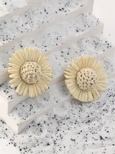SOHI The Boho Fabric Sunflower Studs Earrings