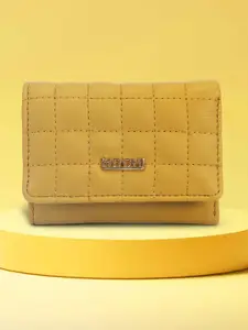 Mochi Women Checked Three Fold Wallet