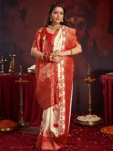 Saree mall Floral Satin Baluchari Sarees