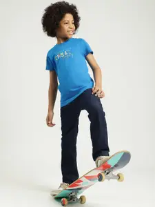 Allen Solly Junior Boys Brand Logo Printed Pure Cotton T-shirt