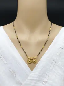 COLOUR OUR DREAMS Gold Plated 18-inch  golden Pendant  Single Line short Mangalsutra for Women