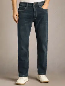 Louis Philippe Jeans Men Relaxed Fit Mid-Rise Heavy Fade Non Stretchable Cotton Jeans