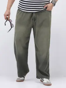 Urbano Plus Men Loose Baggy Mid-Rise Heavy Fade Jeans