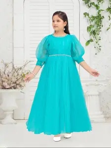 Sangria Sea Green Nylon Dresses