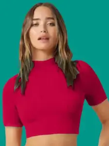 Dream Beauty Fashion Women High Neck Crop Top