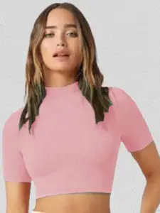 Dream Beauty Fashion Women High Neck Crop Top