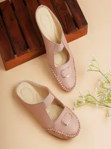 SKOLL Women Mules with Buckles Flats