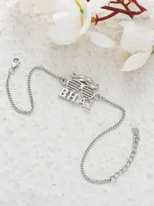 trueBrowns 92.5 Sterling Silver Precious Bhai Bracelet Wraparound Rakhi