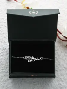 trueBrowns 92.5 Sterling Silver Swag Wala Bro Wraparound Bracelet Rakhi