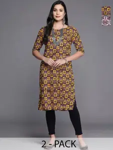 Anouk Rustic Selection Of 2 Women Ethnic Motifs Printed Kurta