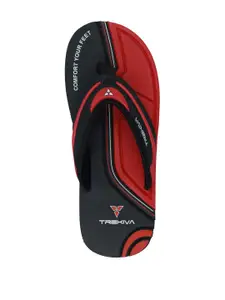 Trekiva Men Red Fabric Flip Flops