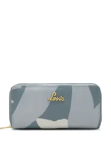 Lavie Women Colourblocked Brand Logo Applique Zip Around Wallet