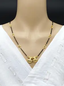 COLOUR OUR DREAMS Gold Plated 18-inch  golden Pendant  Single Line short Mangalsutra for Women