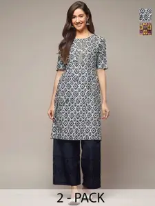 Anouk Rustic Selection Of 2 Women Printed Straight Kurta