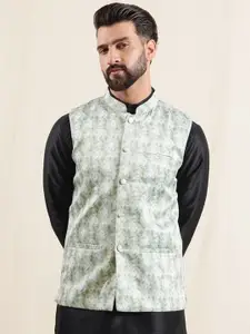 Anouk Geometric Printed Nehru Jacket