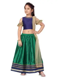 BAESD Girls Silk Ready To Wear Lehenga With Blouse & Dupatta