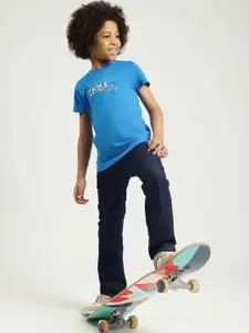 Allen Solly Junior Boys Typography Printed Pure Cotton T-shirt