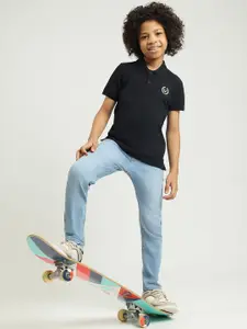 Allen Solly Junior Boys Polo Collar Monochrome Pure Cotton T-shirt