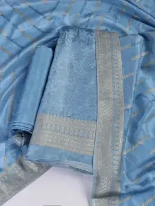 Meena Bazaar Embroidered Art Silk Unstitched Dress Material