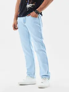 Snitch Men Light Blue Relaxed Fit Mid-Rise Light Fade Jeans