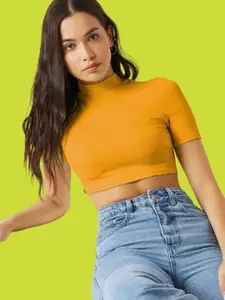 Dream Beauty Fashion Women High Neck Crop Top