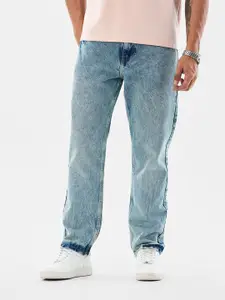 Snitch Men Pure Cotton Snitch Light Blue Mid-Rise Relaxed Fit Jeans