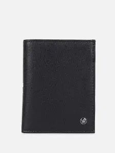 Louis Philippe Men Textured Leather Two Fold Wallet