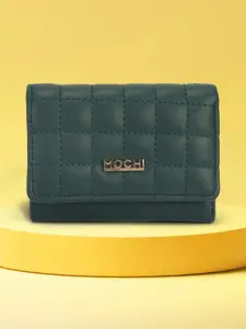 Mochi Women Checked Three Fold Wallet