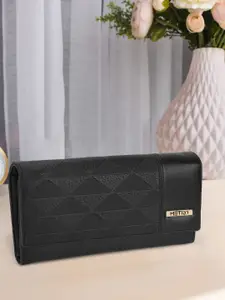 Metro Women Geometric Textured Two Fold Wallet