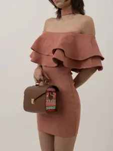 TANGERINE HANDCRAFT Structured Satchel With Buckle Details