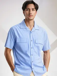 encore by INVICTUS Vertical Stripes Casual Shirt