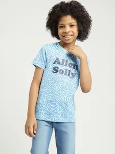 Allen Solly Junior Boys Brand Logo Printed Pure Cotton T-shirt