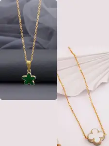 DressBerry Brass Gold-Plated Handcrafted Necklace