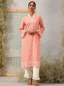 Lakshita Mom&Bae Women Pink Kurtas