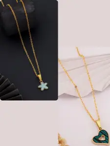 DressBerry Gold-Plated Brass Minimal Necklace