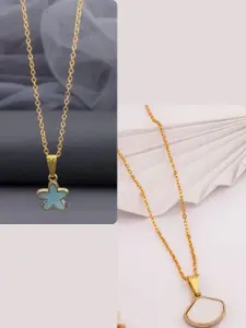 DressBerry Gold-Plated Brass Minimal Necklace