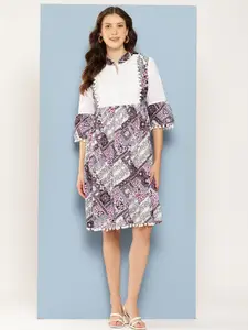 Roadster Burgundy Nylon Dresses