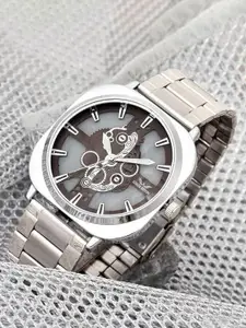 LOUIS DEVIN Men Bracelet Style Straps Analogue Watch LD-G081-BRW-CH