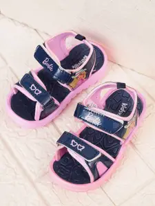 Kids Ville Girls Barbie Printed Sports Sandals