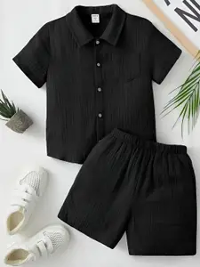 THE FASHION PRIME Boys Shirt With Shorts