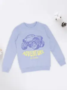 Pantaloons Junior Boys Graphic Printed Round Neck Pure Cotton Pullover Sweatshirt