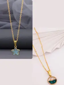 DressBerry Gold-Plated Brass Minimal Necklace