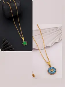 DressBerry Gold-Plated Brass Minimal Necklace