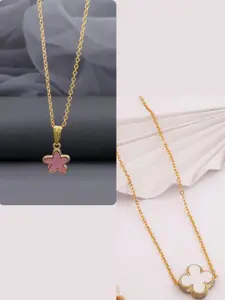 DressBerry Gold-Plated Brass Minimal Necklace