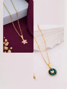 DressBerry Gold-Plated Brass Minimal Necklace