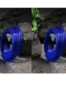 SOMIL Set of 24 Blue Alloy Artificial Stones & Beads Bangles