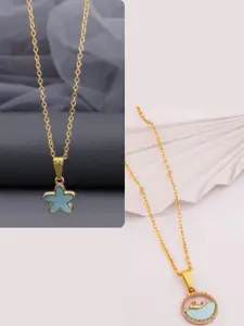 DressBerry Gold-Plated Brass Minimal Necklace