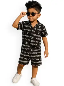 FASHION GRAB Boys Printed Shirt With Shorts