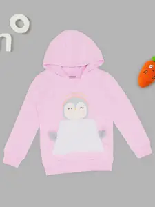 Pantaloons Junior Girls Hooded Printed Sweatshirt