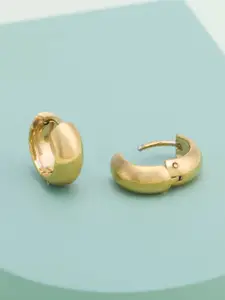Kushal's Fashion Jewellery Gold Plated Classic Hoop Earrings